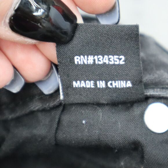 Wax Jeans Pants Womens 16 Black Distresssed High Rise Straight Cut Bottoms - Picture 6 of 16